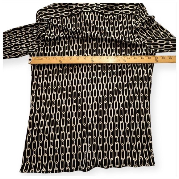 NILI LOTAN Celestine Print Shirt, Small Chain Print, Size L, MRSP $695 - Picture 15 of 16